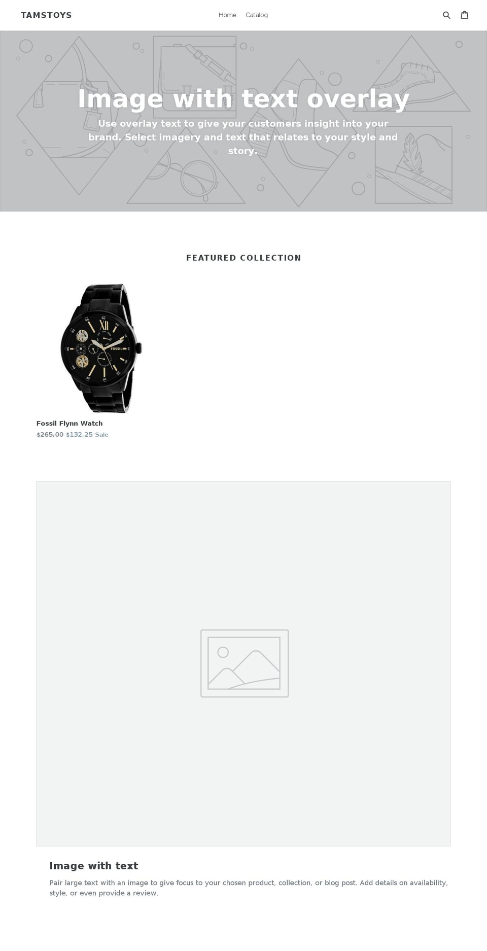 tamstoys.com — Shopify storefront screenshot