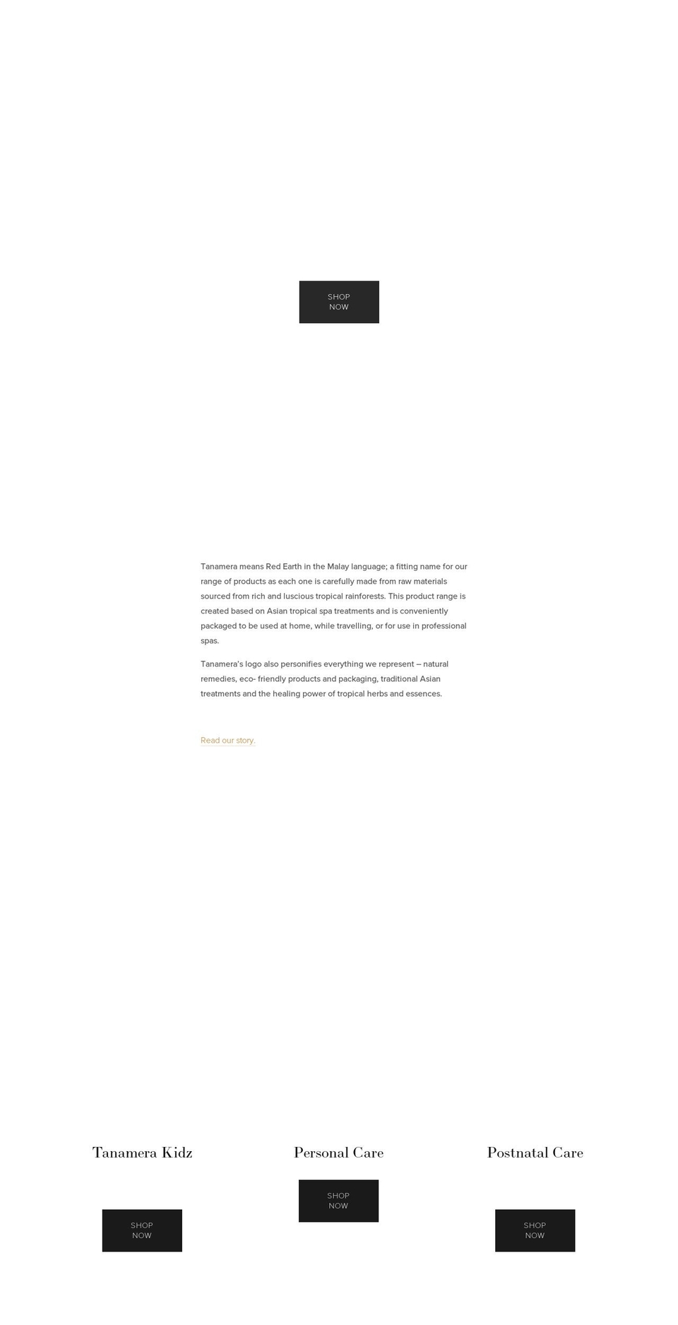 tanamerausa.com — Shopify storefront screenshot