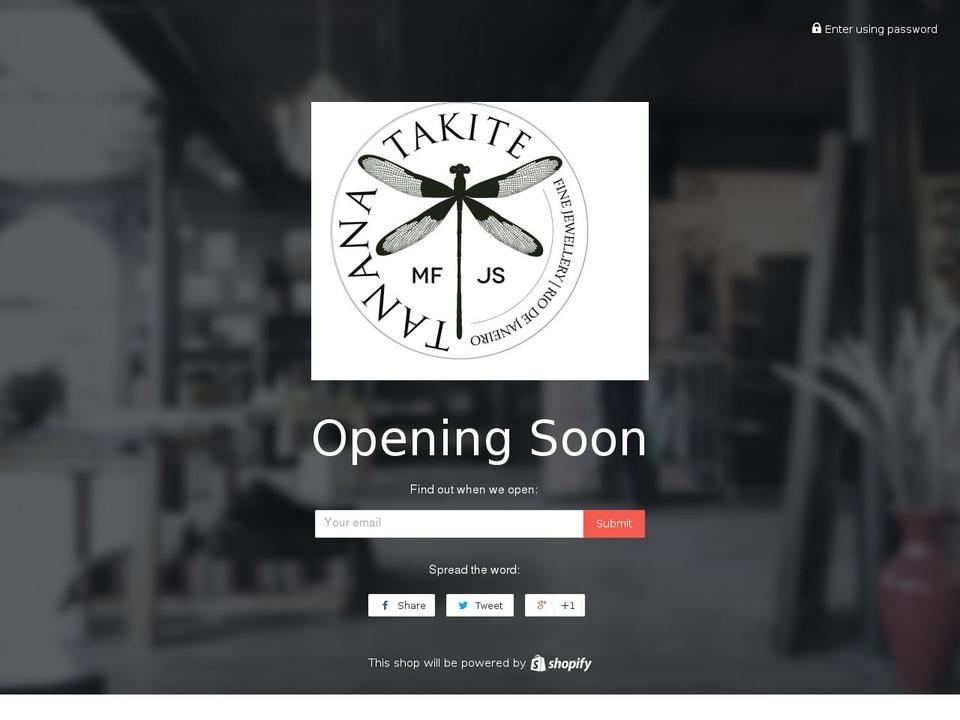 tananatakite.com shopify website screenshot