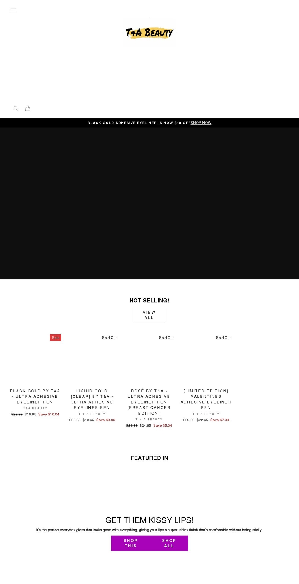 tandabeauty.shop shopify website screenshot