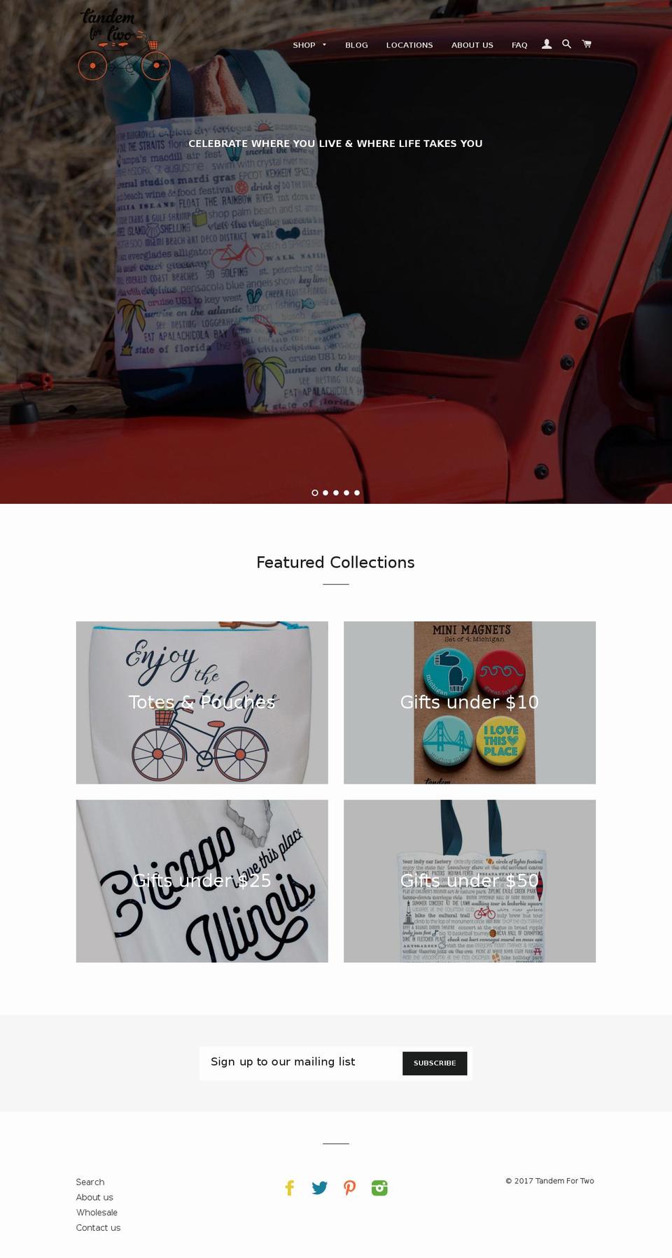 tandemfortwo.com shopify website screenshot