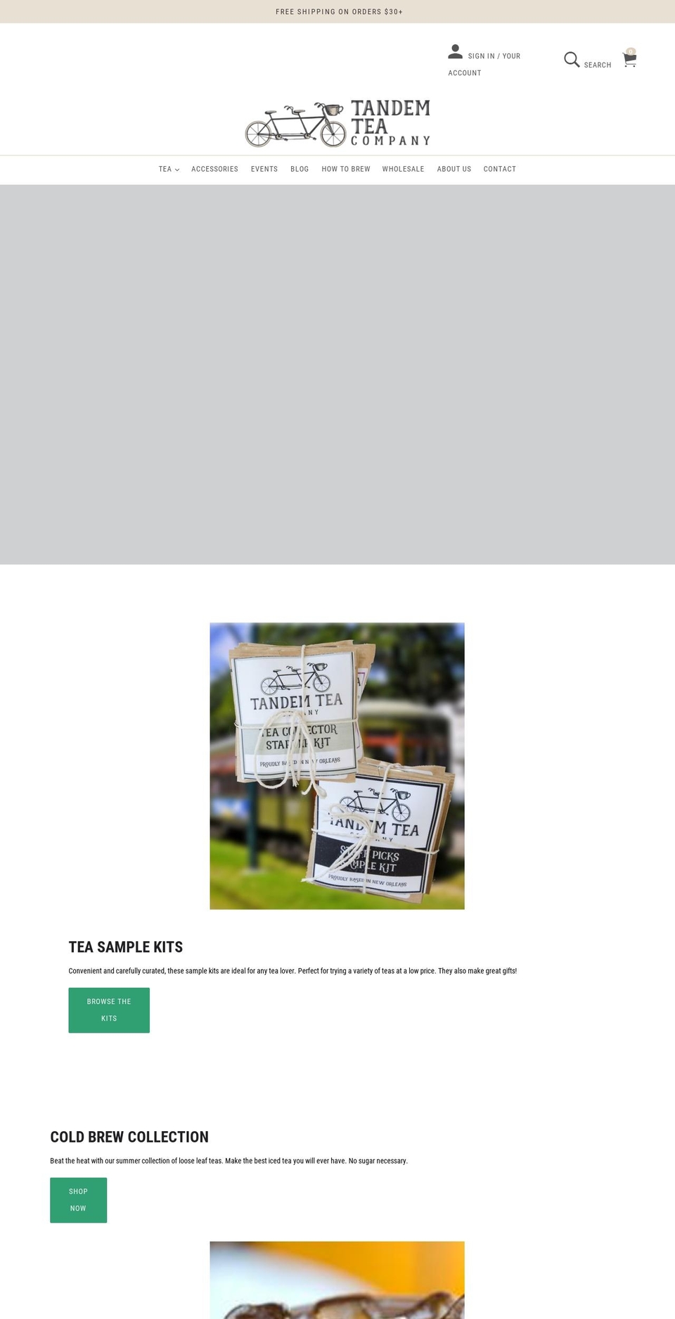tandemtea.com — Shopify storefront screenshot
