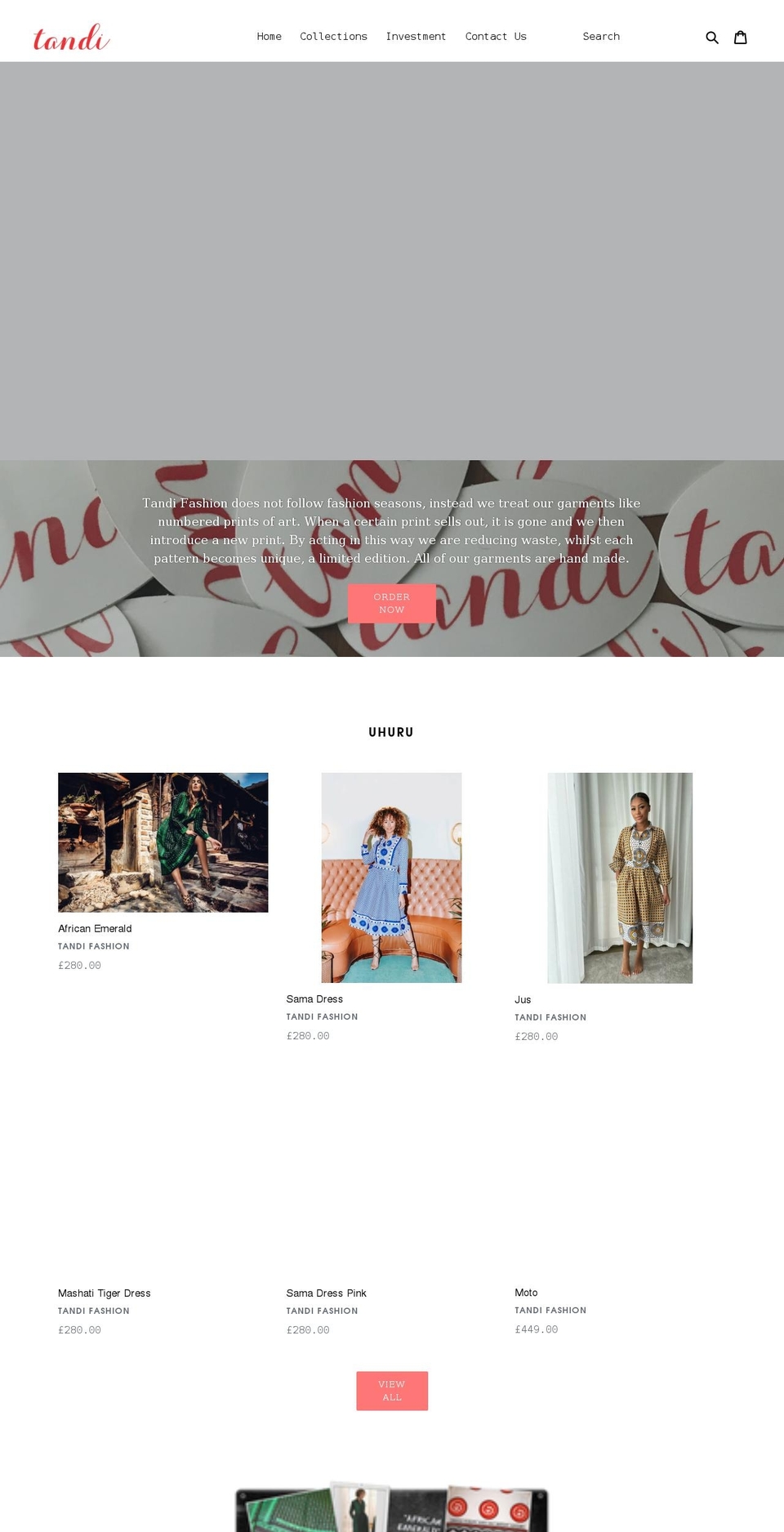 tandi-fashion.com shopify website screenshot