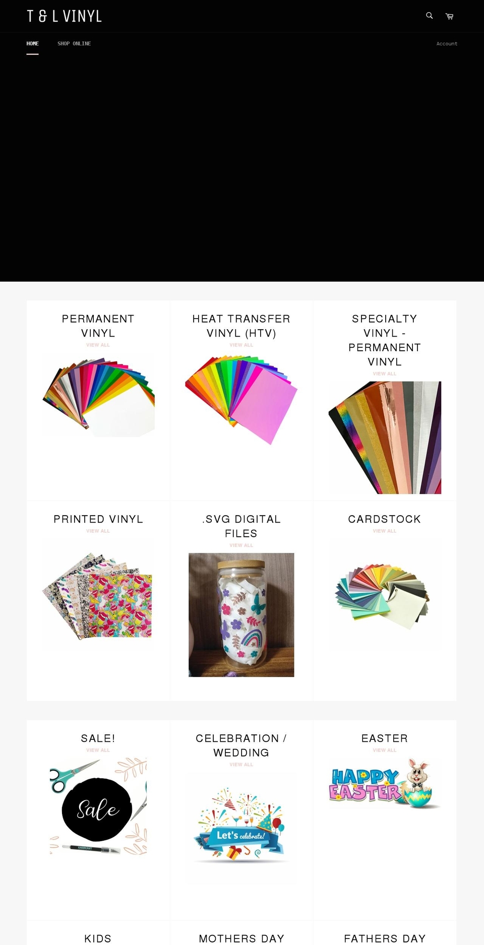 tandlvinyl.com shopify website screenshot