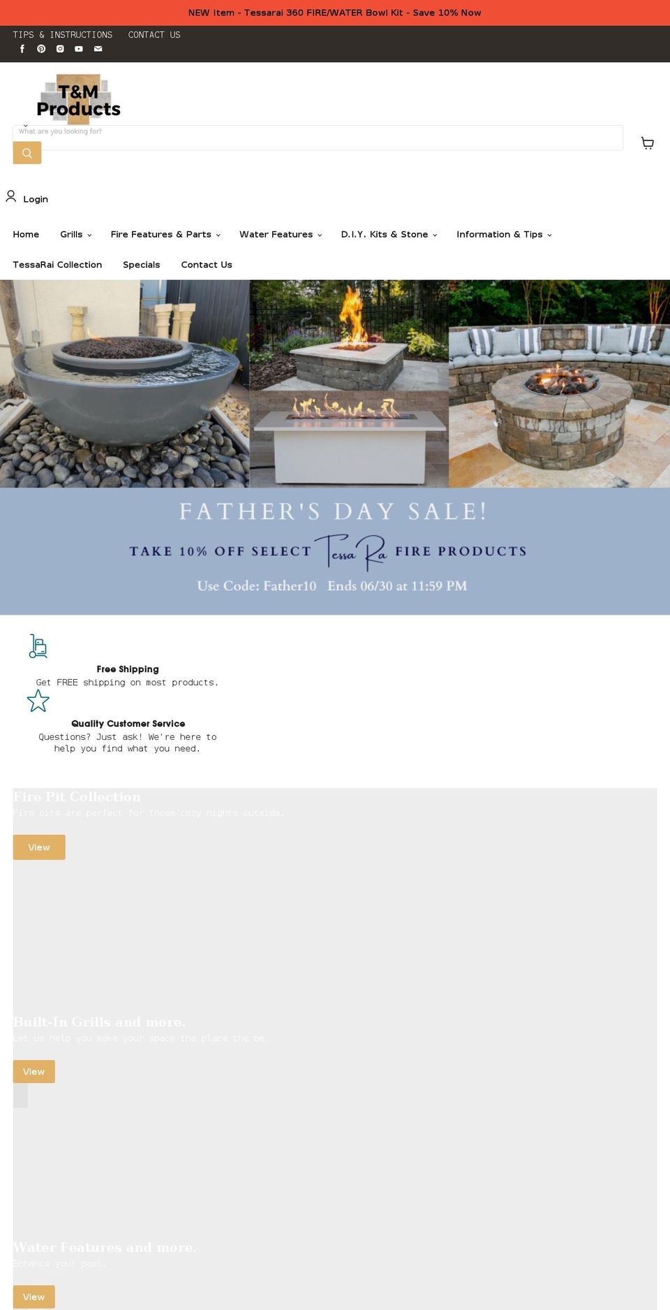 tandmproducts.com shopify website screenshot