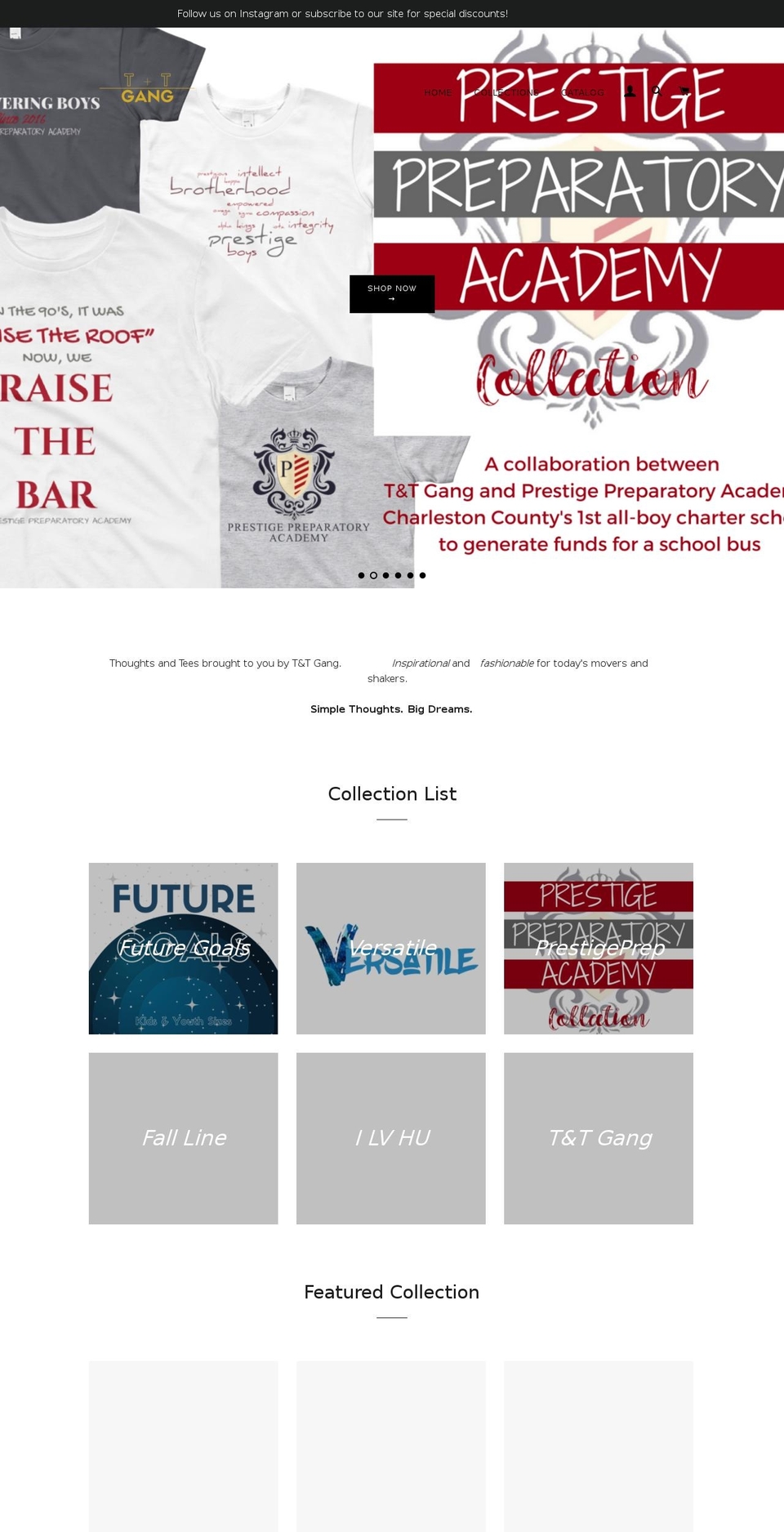tandtgang.com — Shopify storefront screenshot