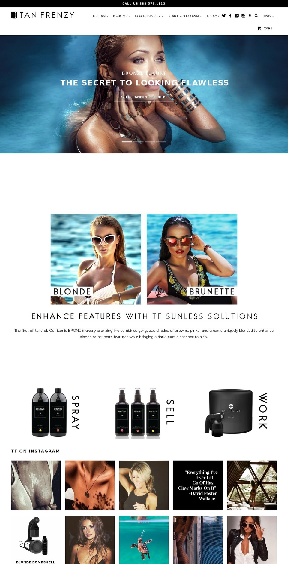 tanfrenzi.com shopify website screenshot
