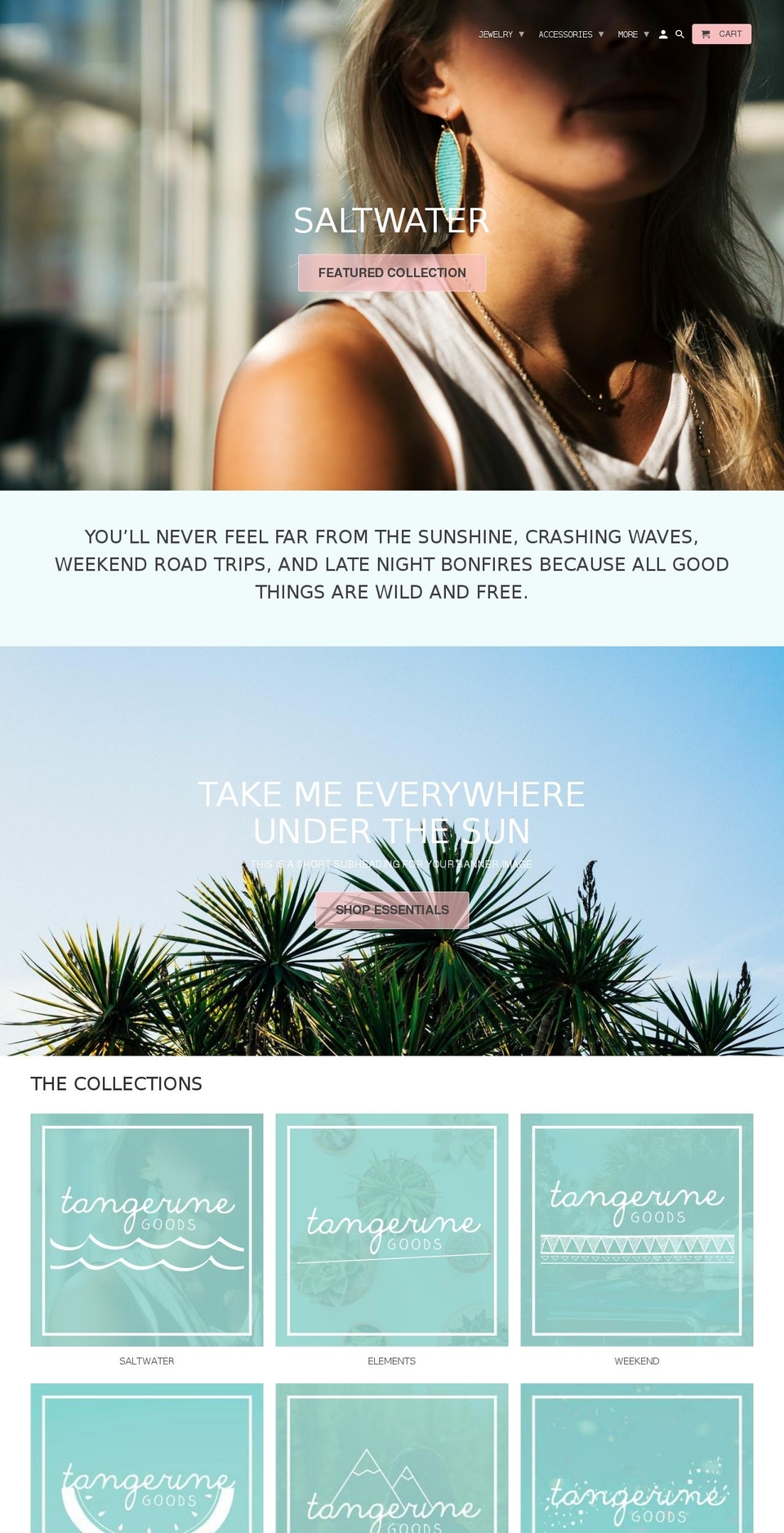 tangerinegoods.com — Shopify storefront screenshot
