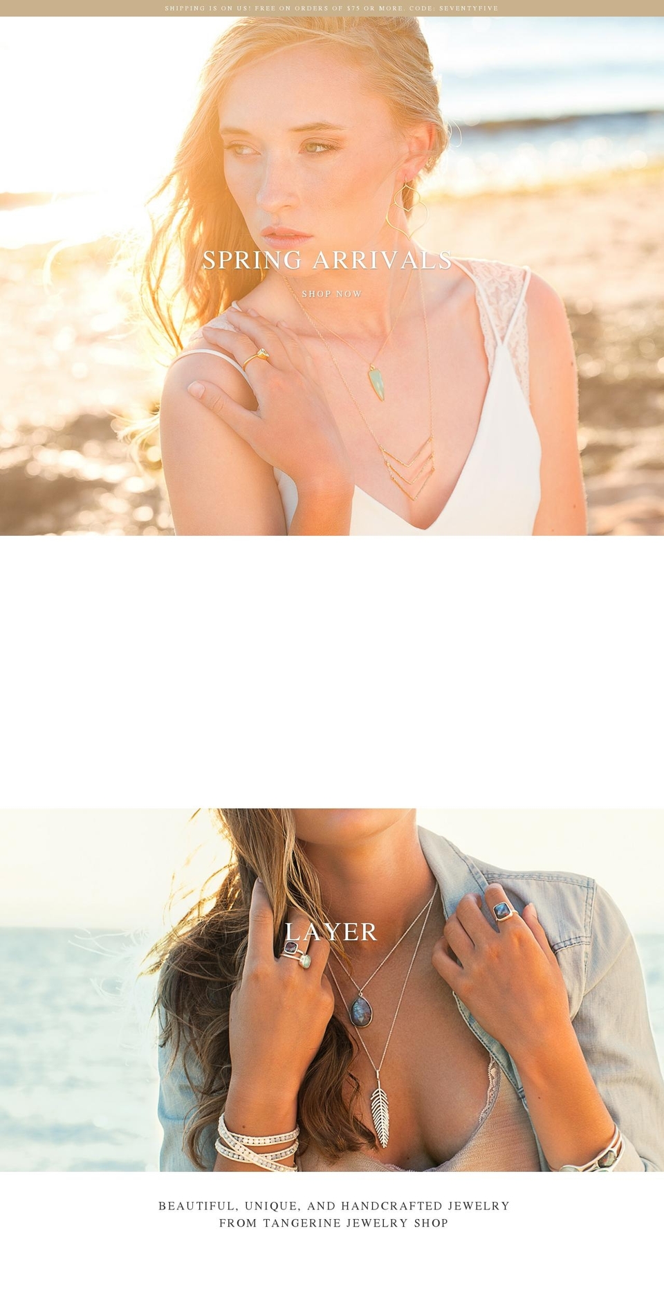 tangerinejewellryshop.com shopify website screenshot