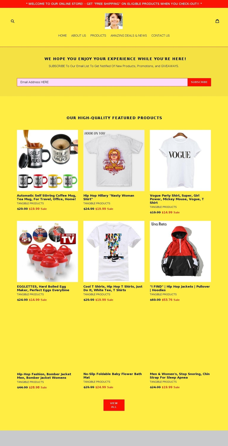tangible-products.com — Shopify storefront screenshot