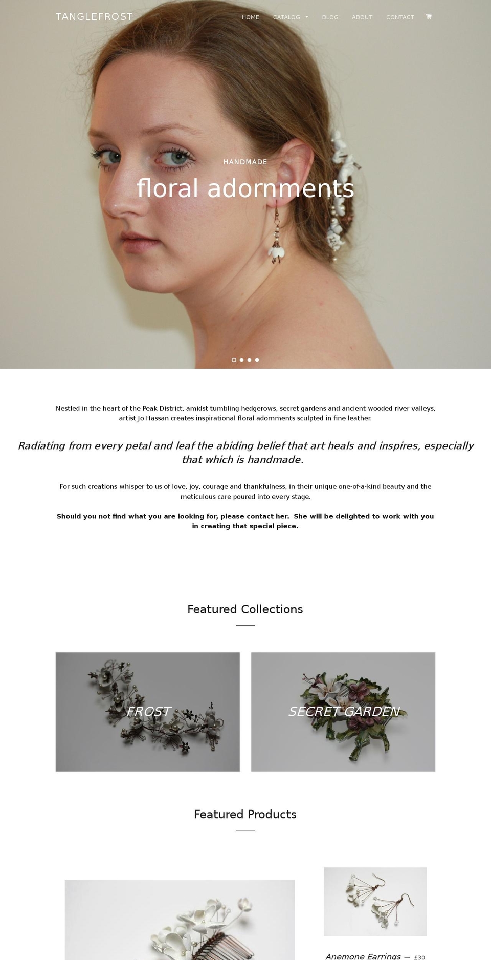 tanglefrost.com shopify website screenshot
