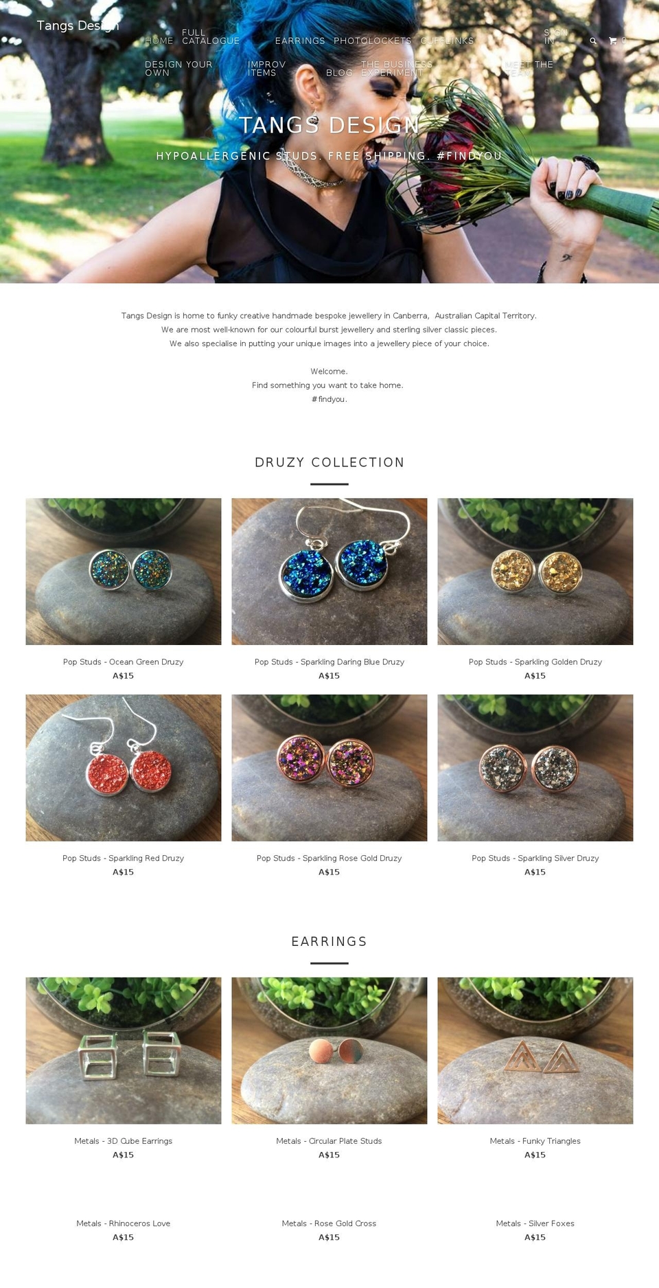 tangsdesign.com shopify website screenshot