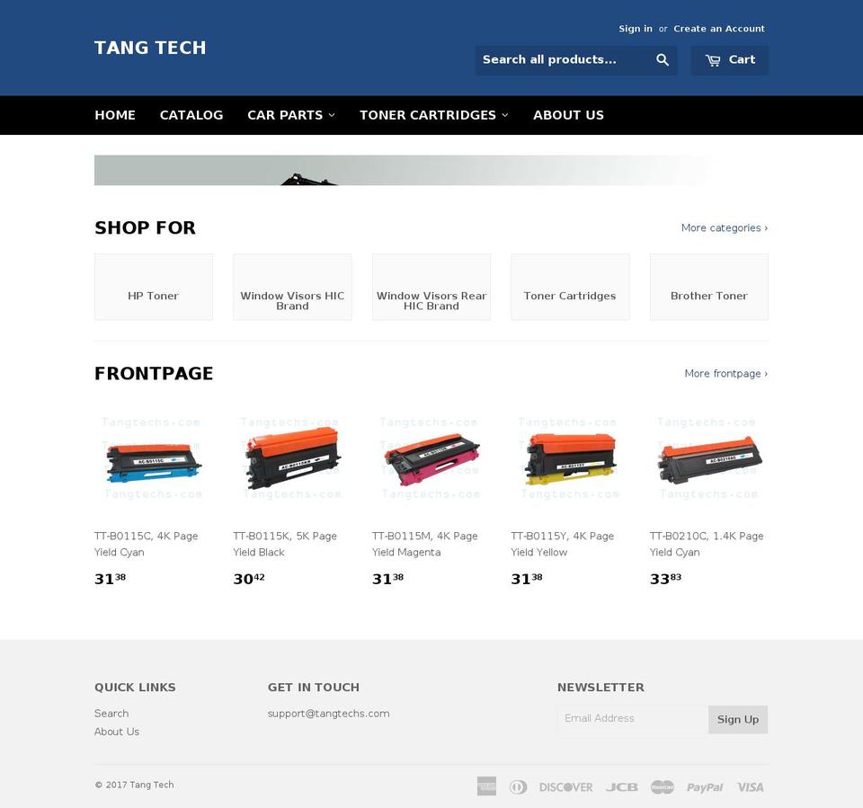 tangtechs.com shopify website screenshot
