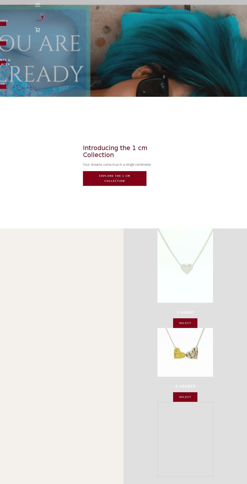 taniagomezjewelry.com — Shopify storefront screenshot