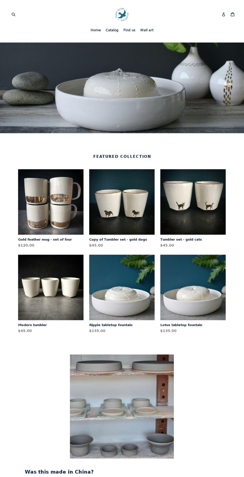 taniajulian.com — Shopify storefront screenshot