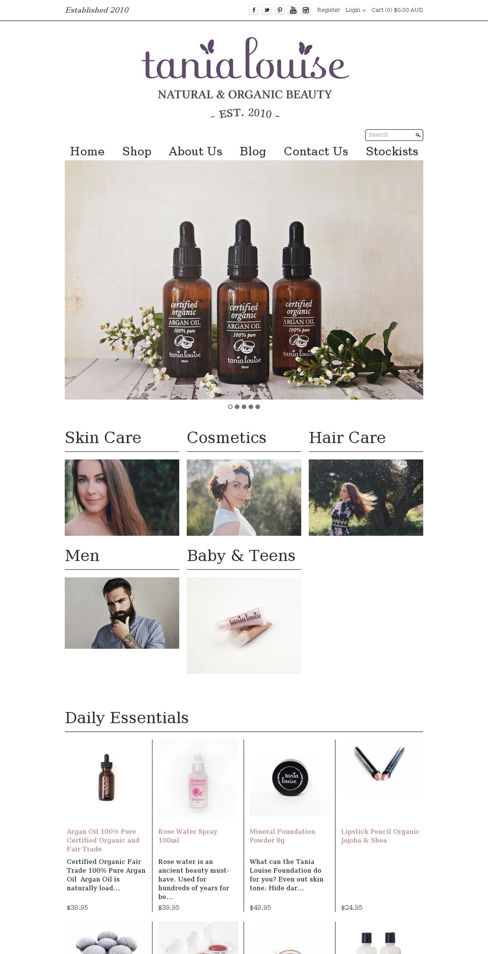 tanialouise.com.au shopify website screenshot