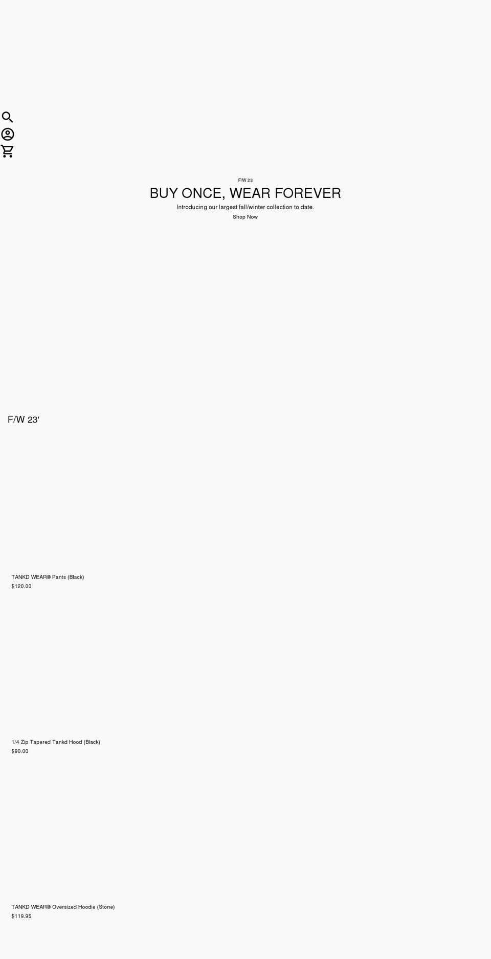 tankdwear.com shopify website screenshot