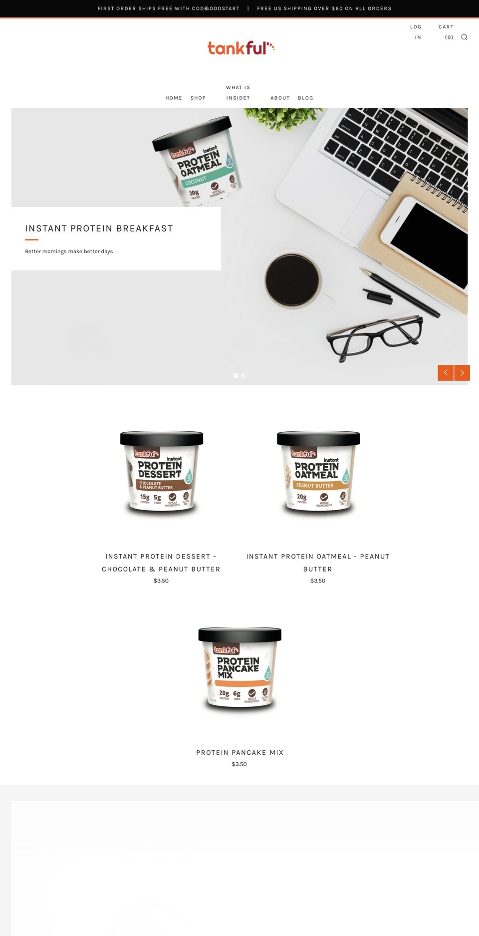 tankful.co shopify website screenshot