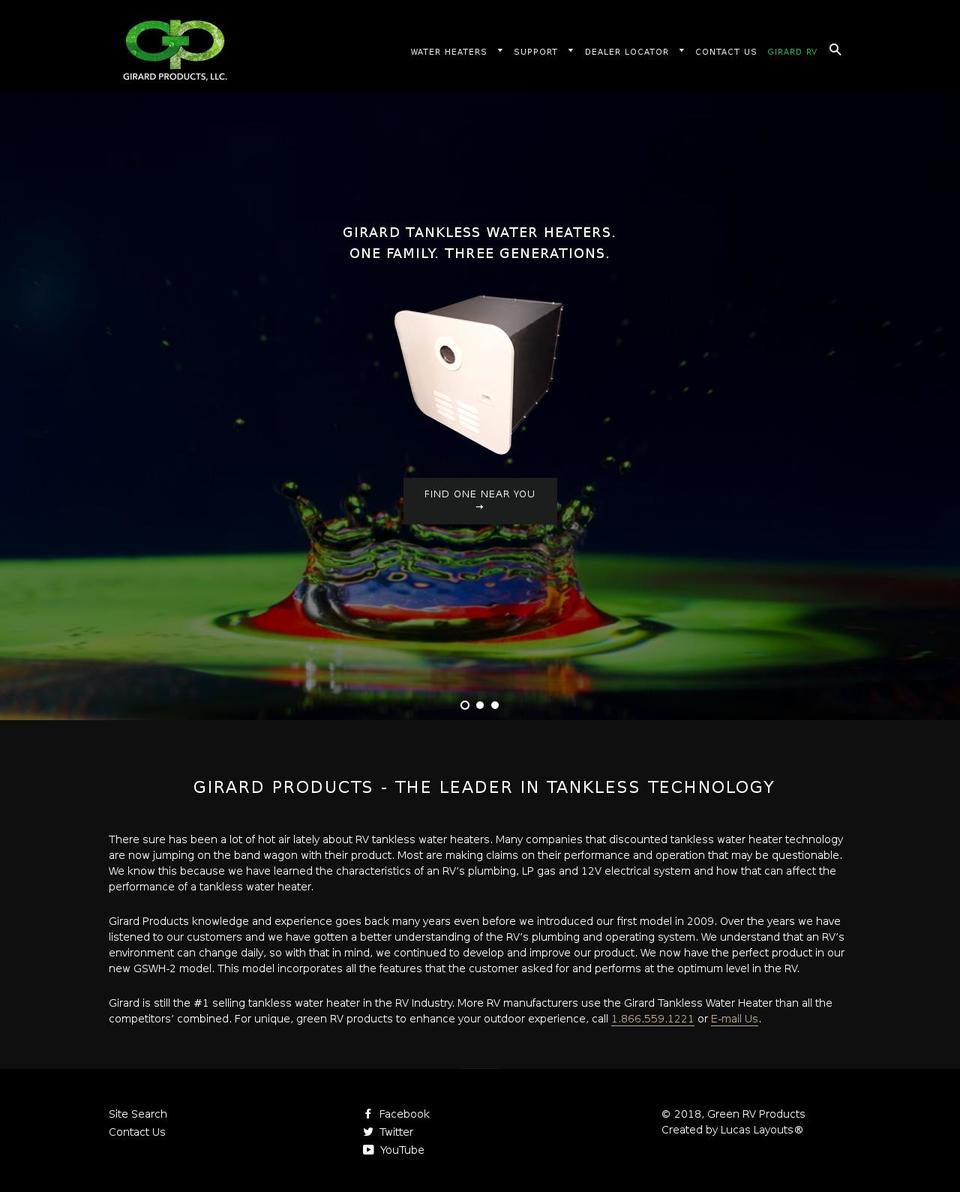 tanklessrvwaterheater.com — Shopify storefront screenshot