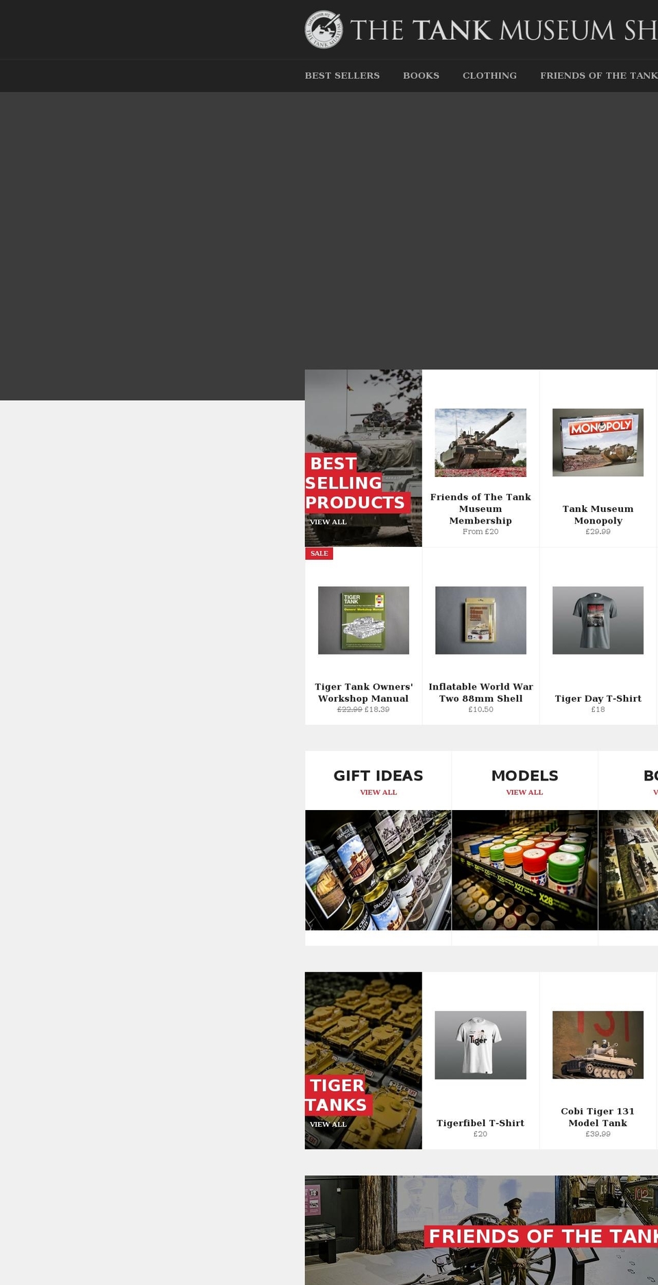 tankmuseumshop.org shopify website screenshot