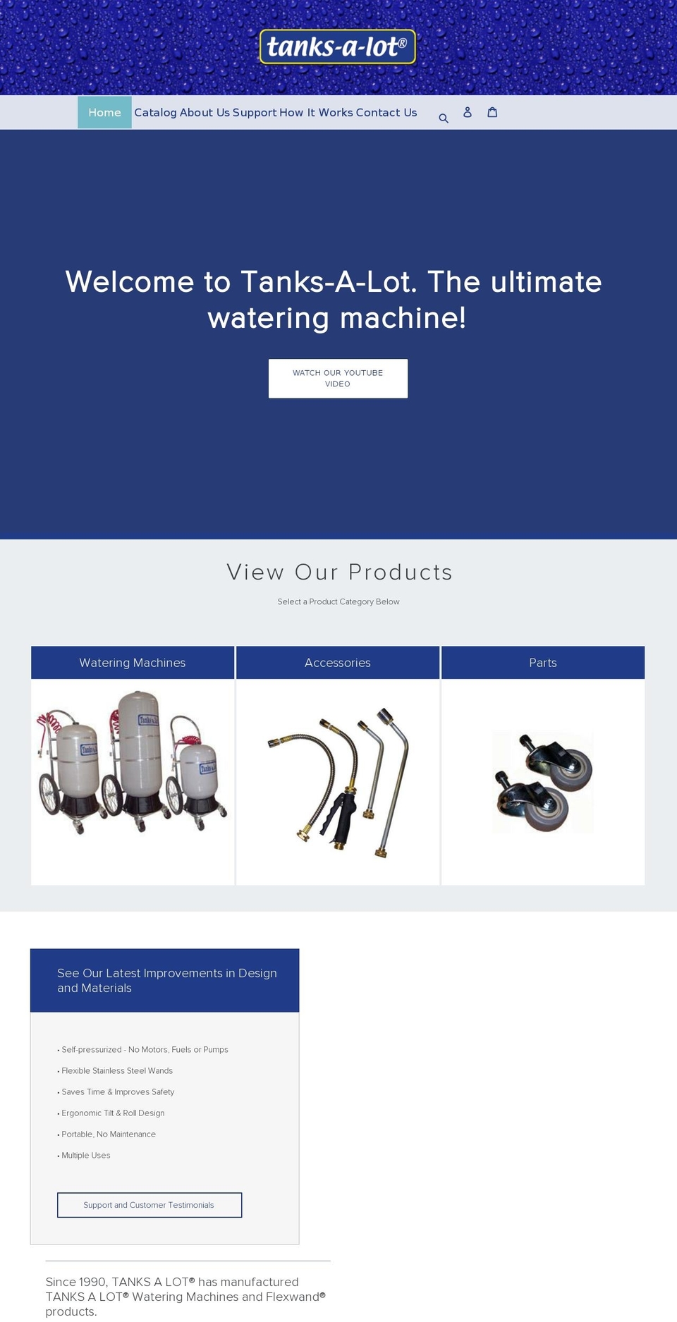 tanksalot.info shopify website screenshot