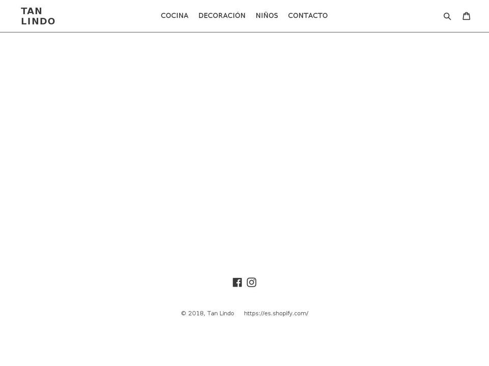 tanlindo.com — Shopify storefront screenshot