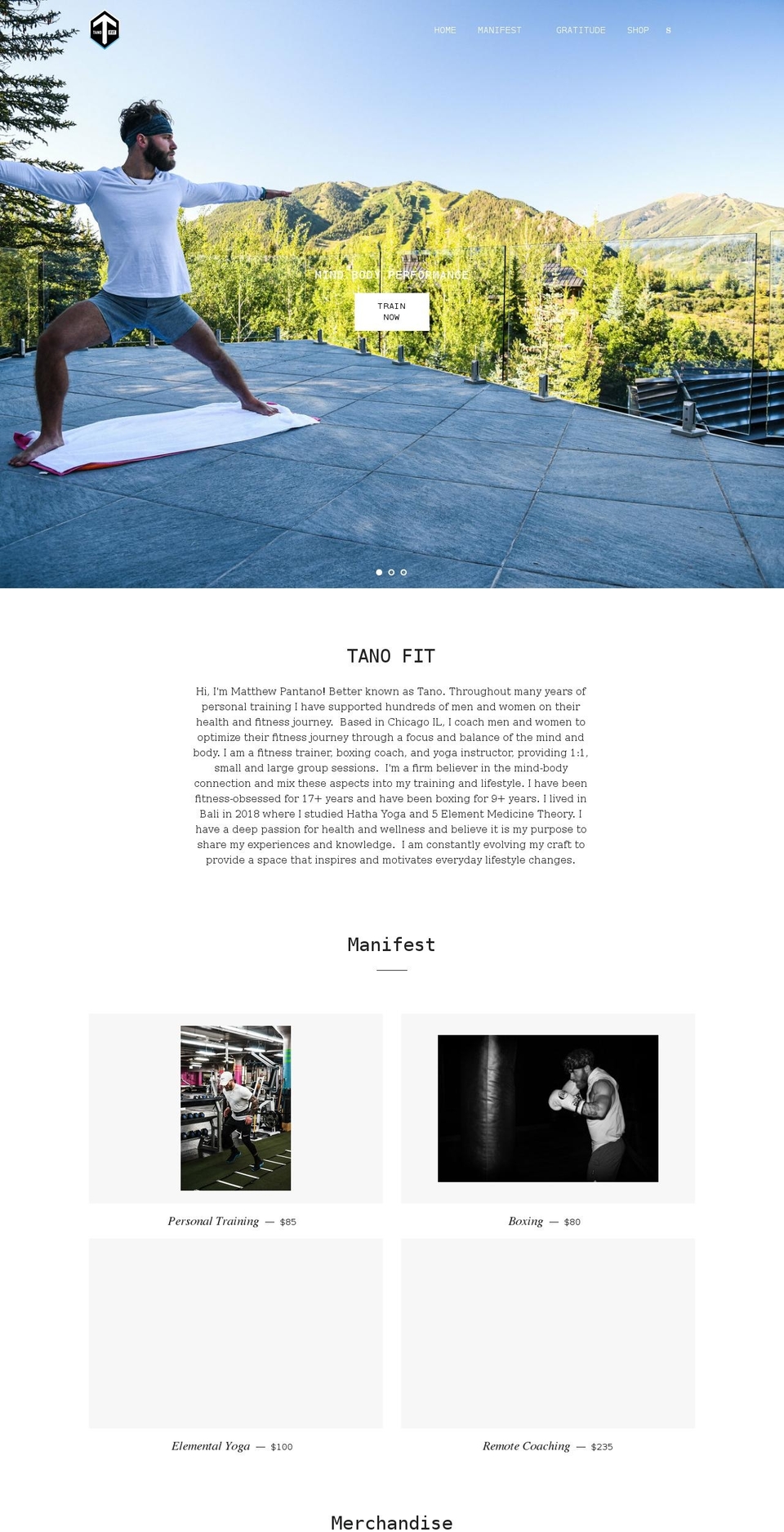 tanofit.com shopify website screenshot