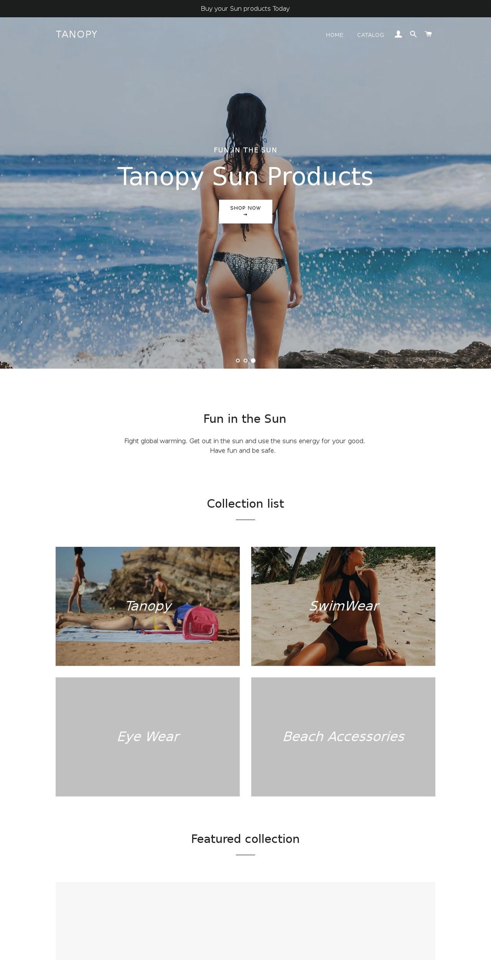 tanopy.com — Shopify storefront screenshot