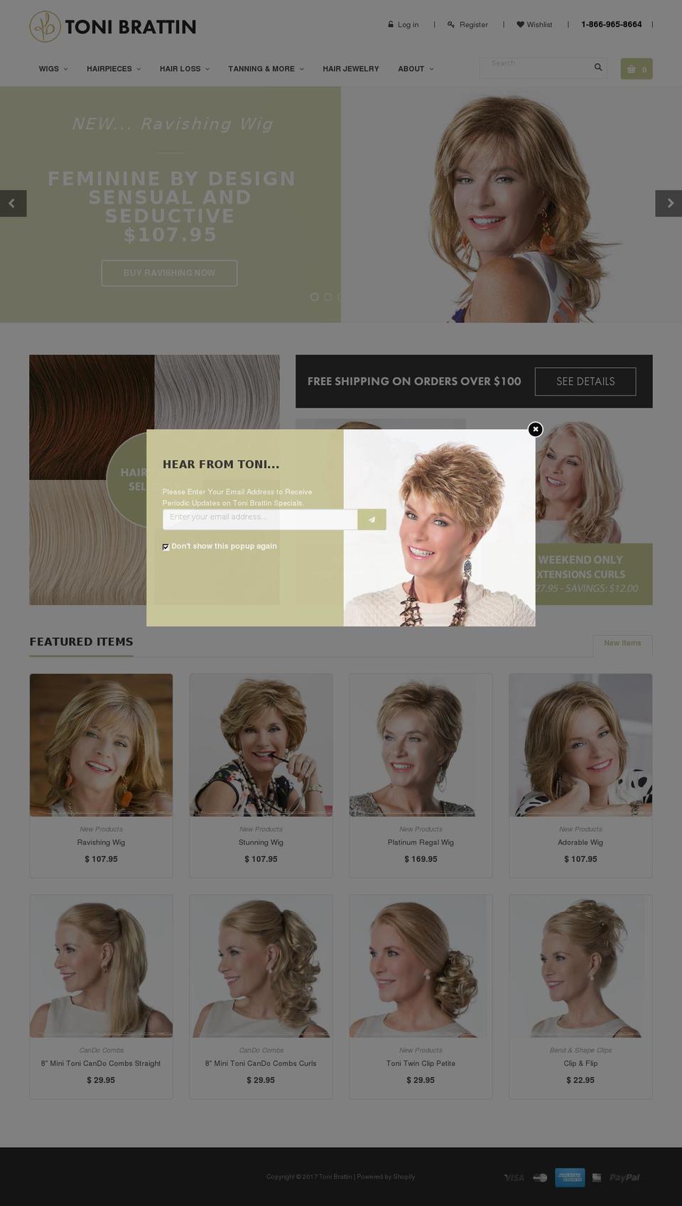 toni-brattin Shopify theme site example tansecret.com