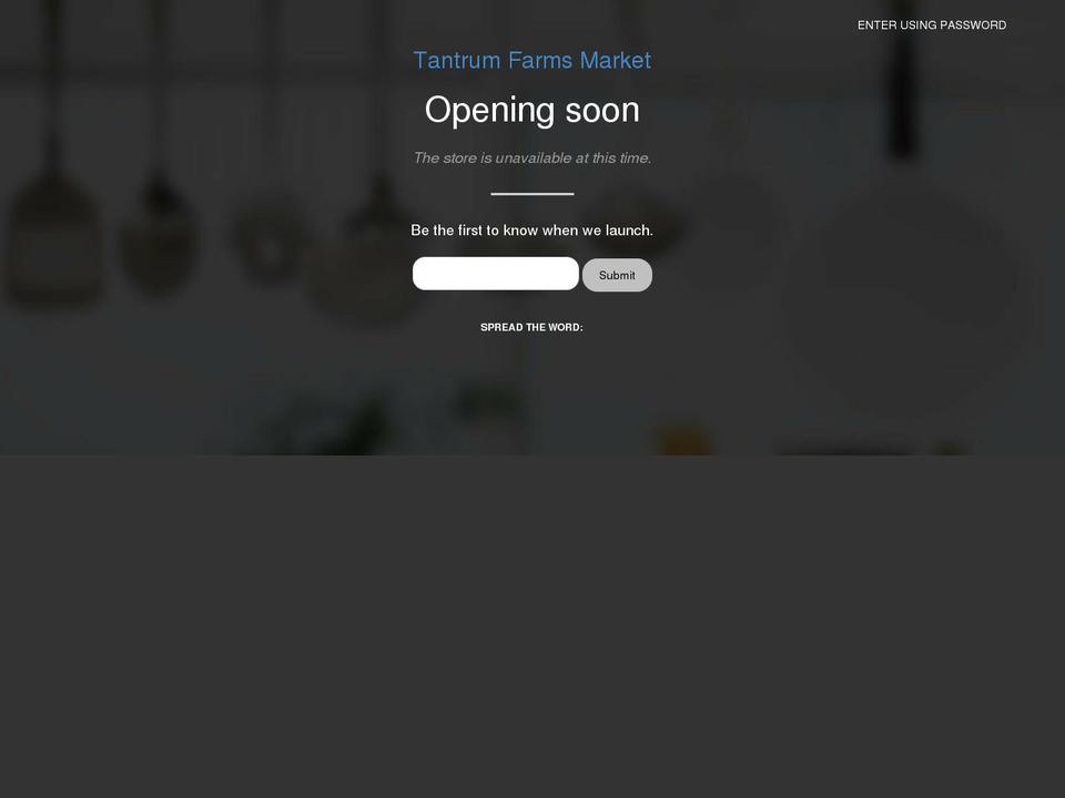 tantrumfarms.com shopify website screenshot