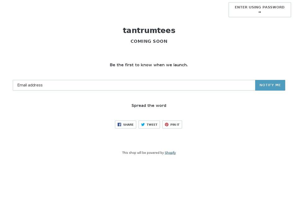 tantrumtees.com — Shopify storefront screenshot