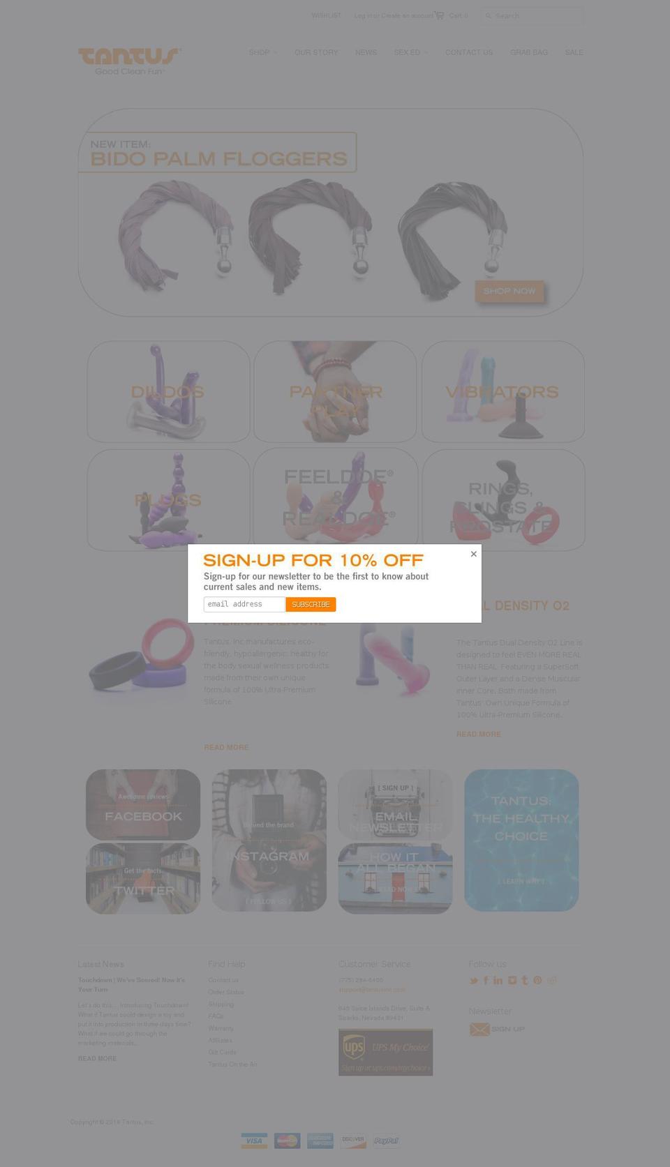 tantustraining.com shopify website screenshot