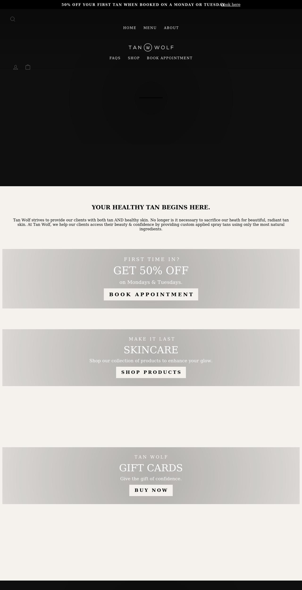 tanwolf.com shopify website screenshot