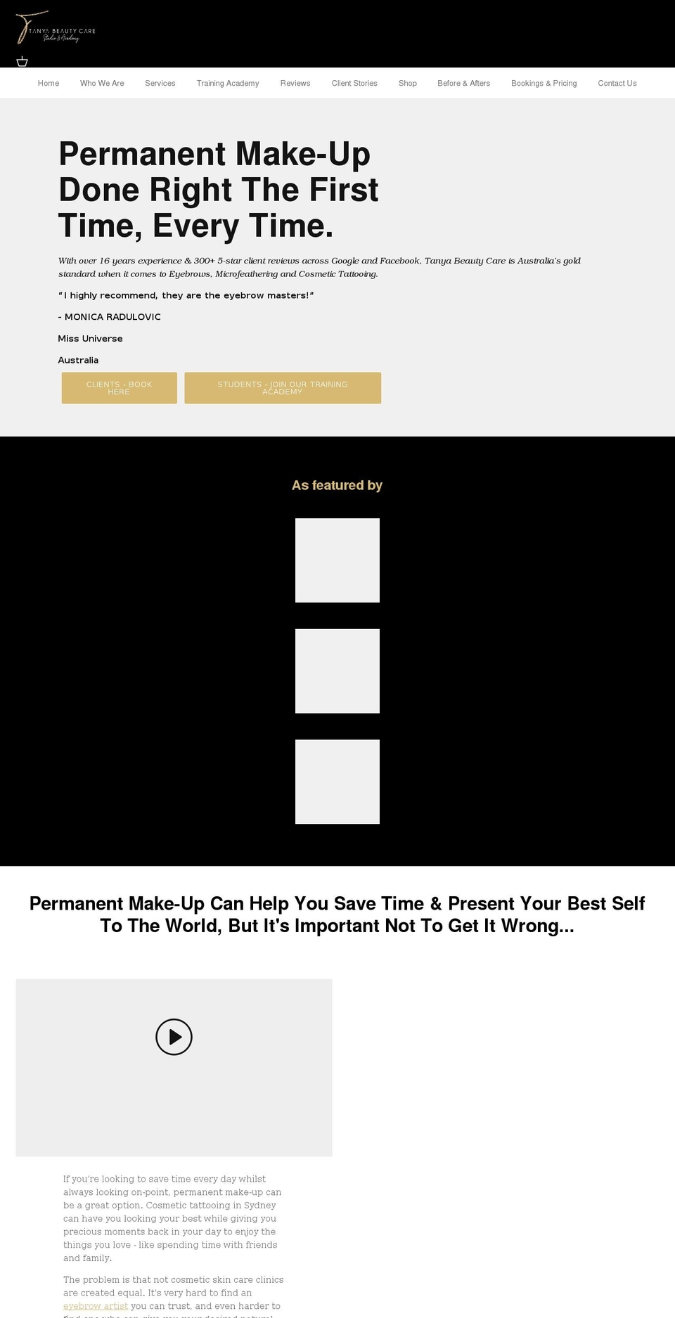 tanyabeautycare.com shopify website screenshot