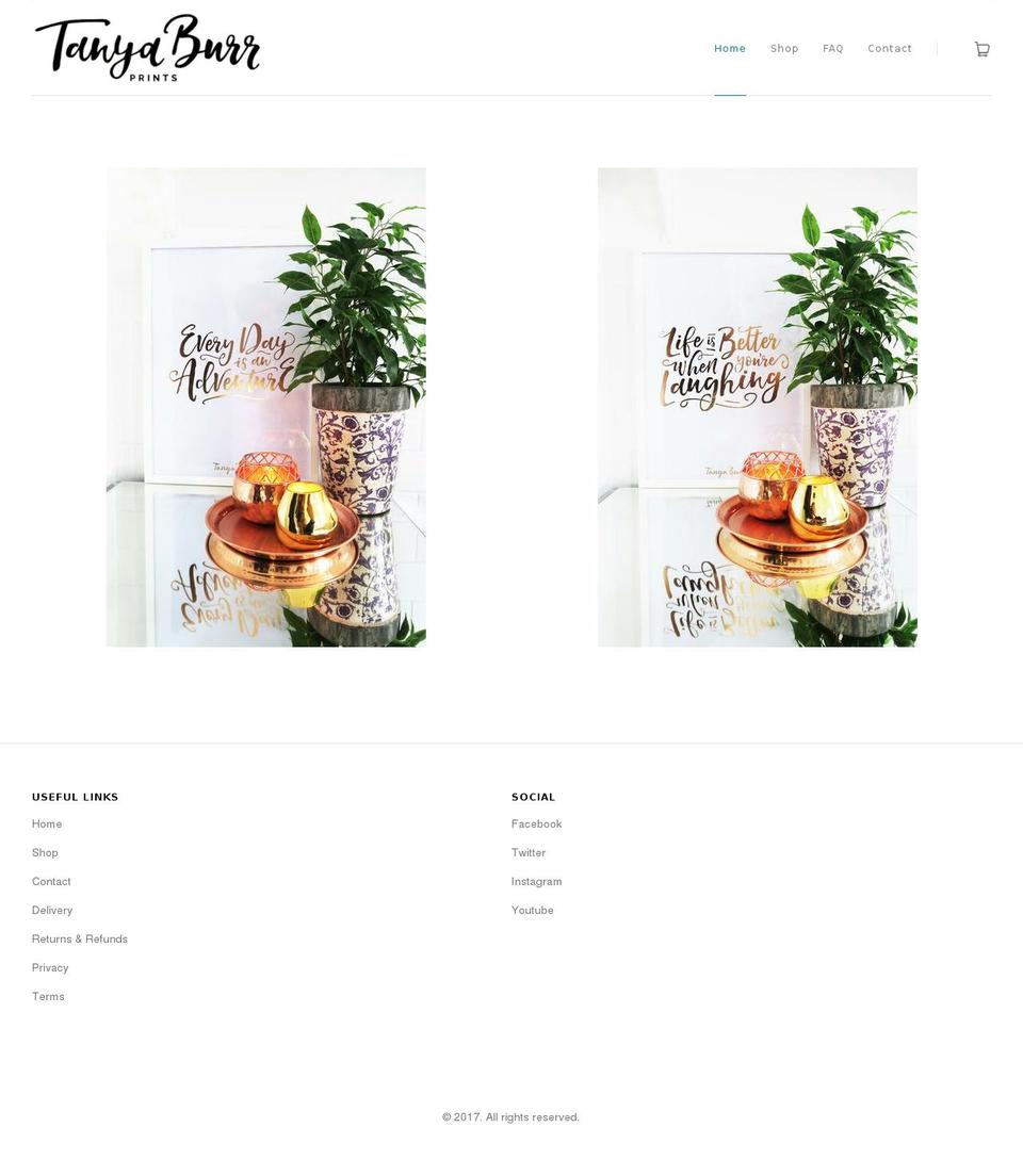 tanyaburrstore.com shopify website screenshot
