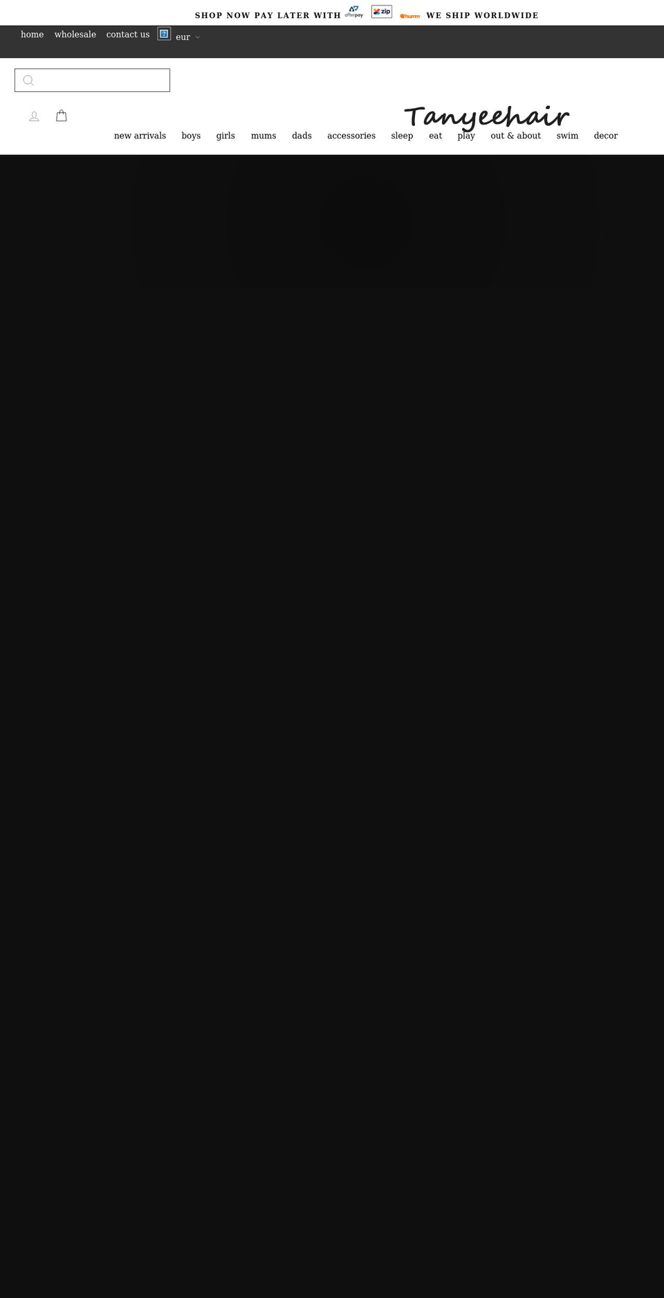 tanyeehair.com shopify website screenshot