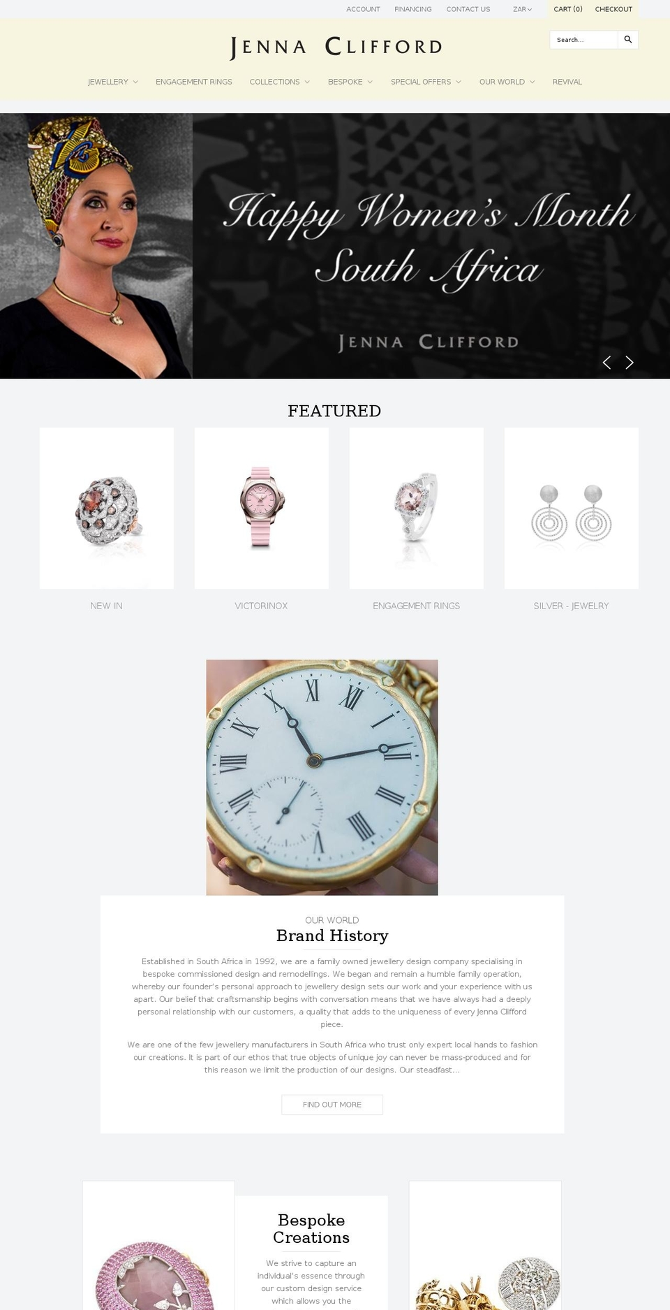 tanzanitejewellery.com — Shopify storefront screenshot