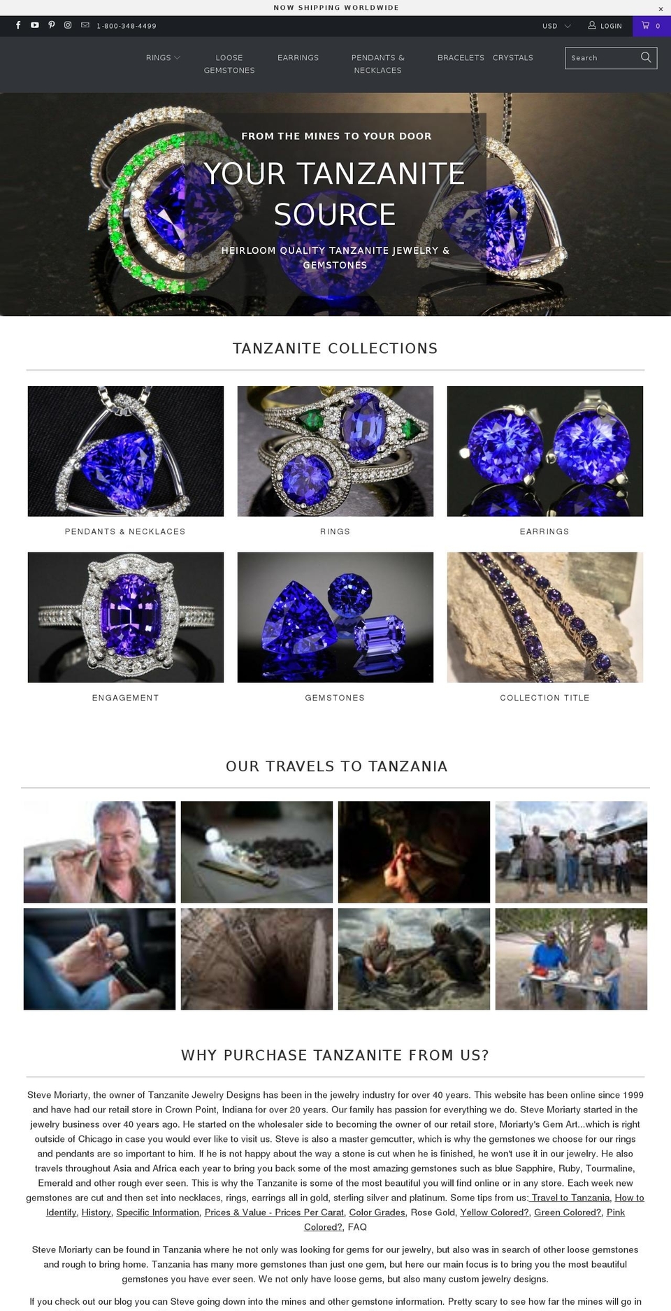 turbo1 Shopify theme site example tanzanitejewelrydesigns.com