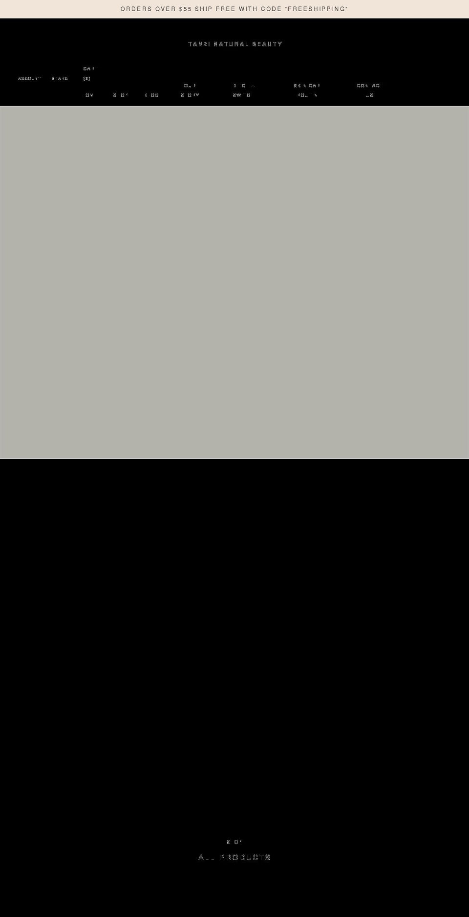 tanzinaturalbeauty.com shopify website screenshot