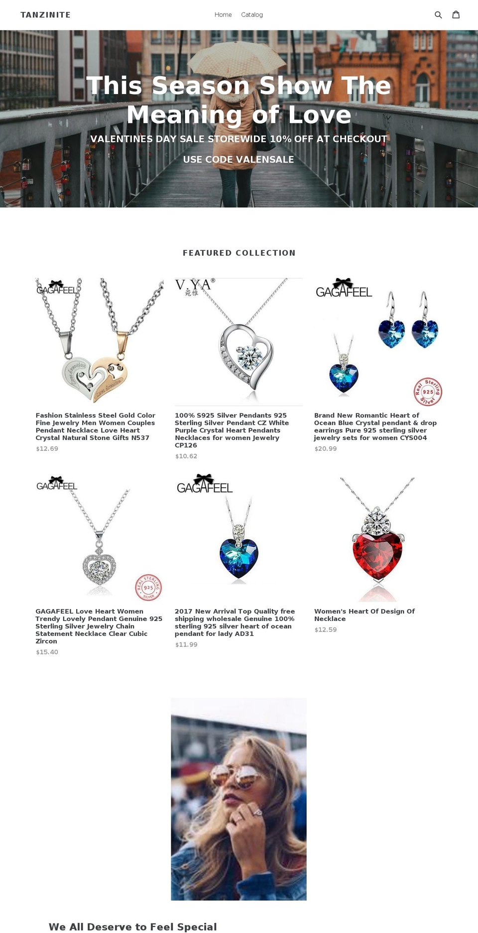 tanzinite.com — Shopify storefront screenshot