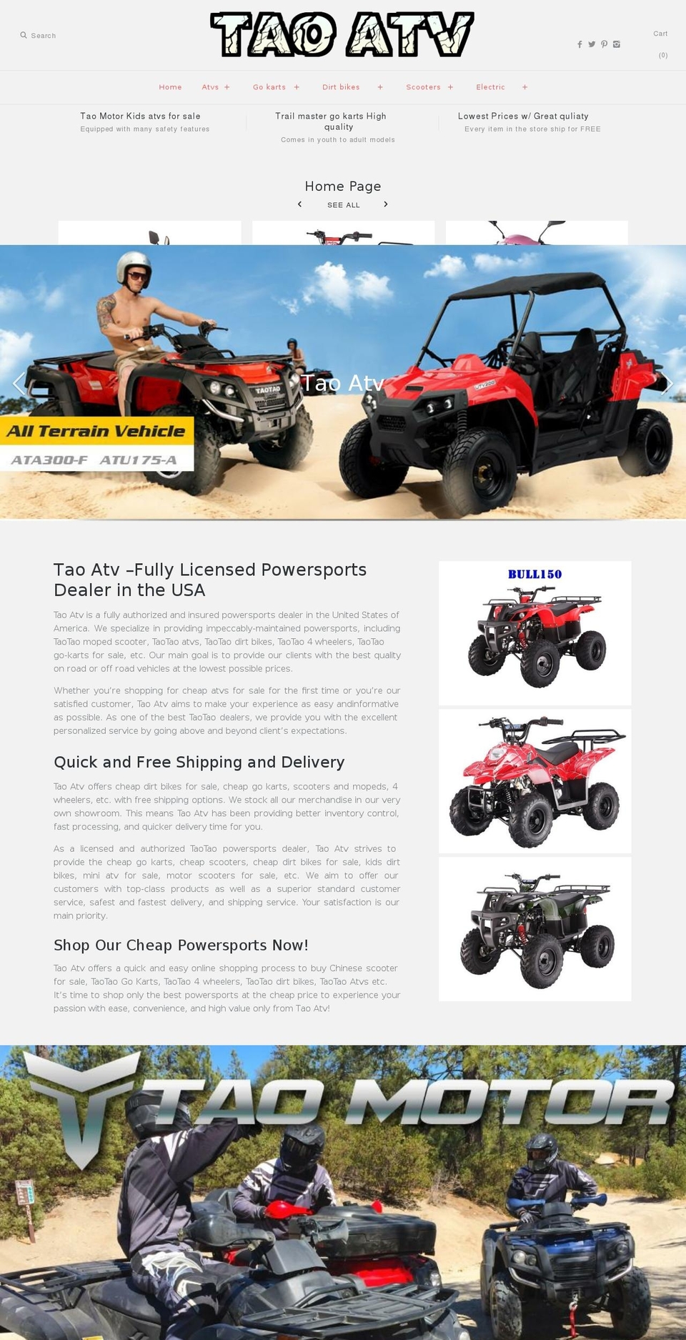 taoatv.com — Shopify storefront screenshot