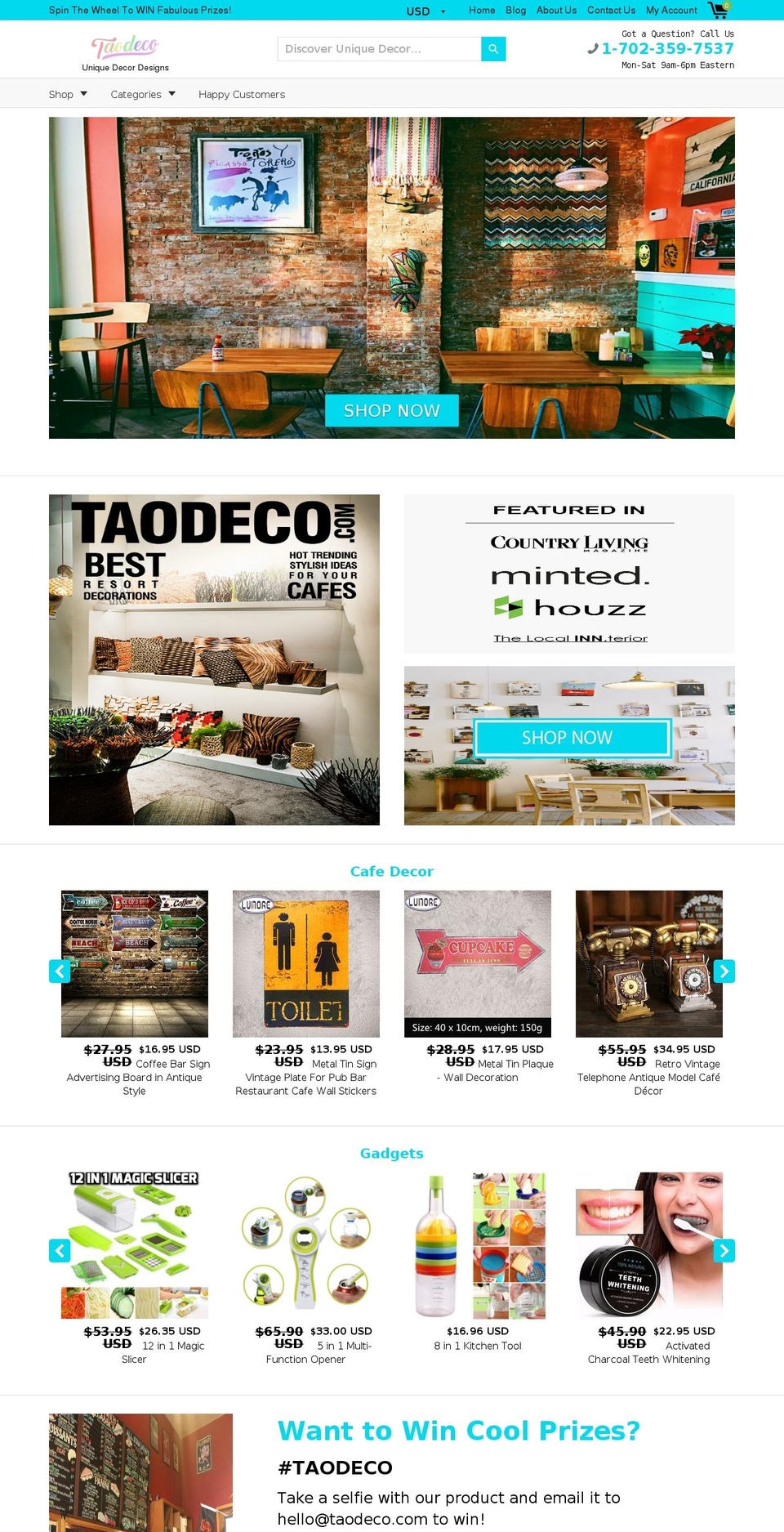 taodeco.com shopify website screenshot