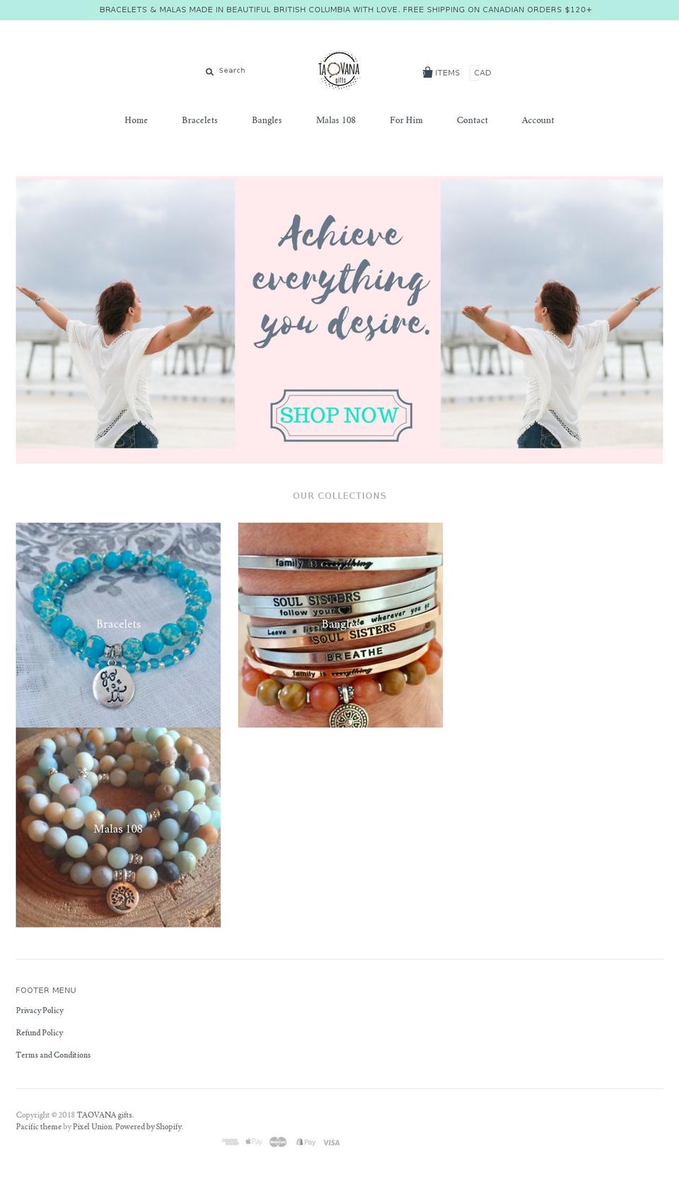taovanagifts.com — Shopify storefront screenshot