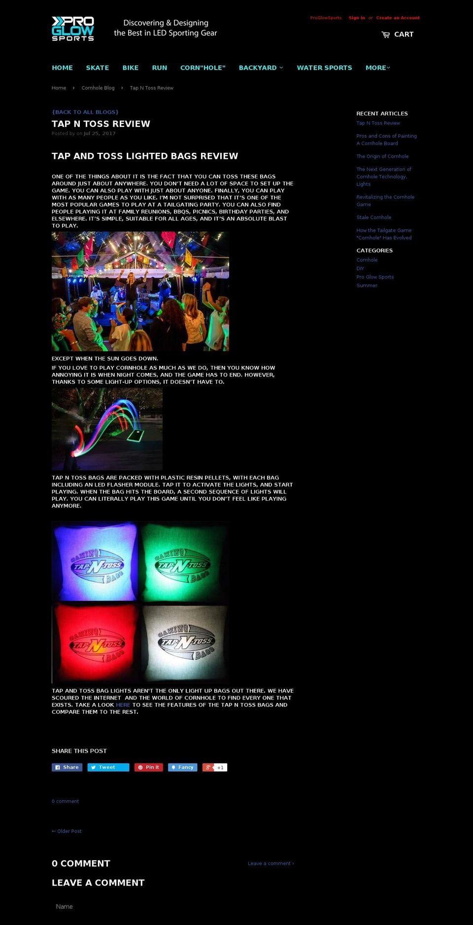 tapandtoss.com — Shopify storefront screenshot
