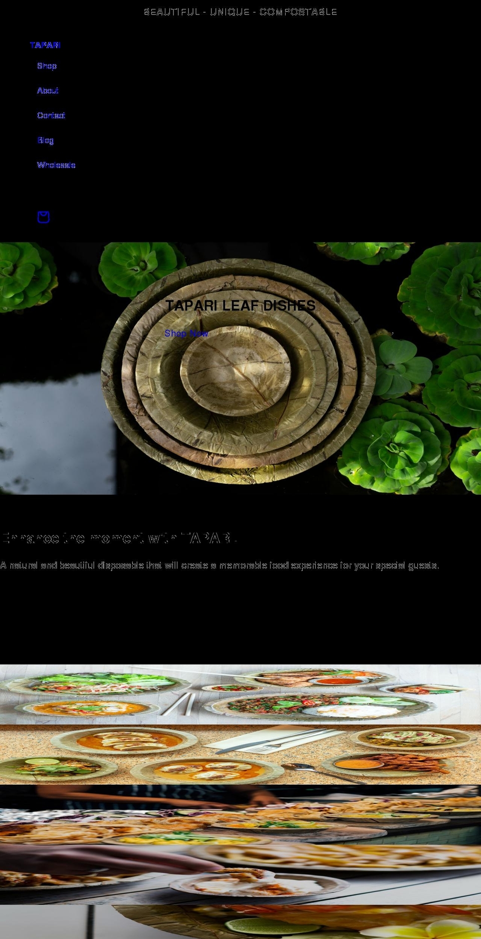 tapari.co.uk shopify website screenshot