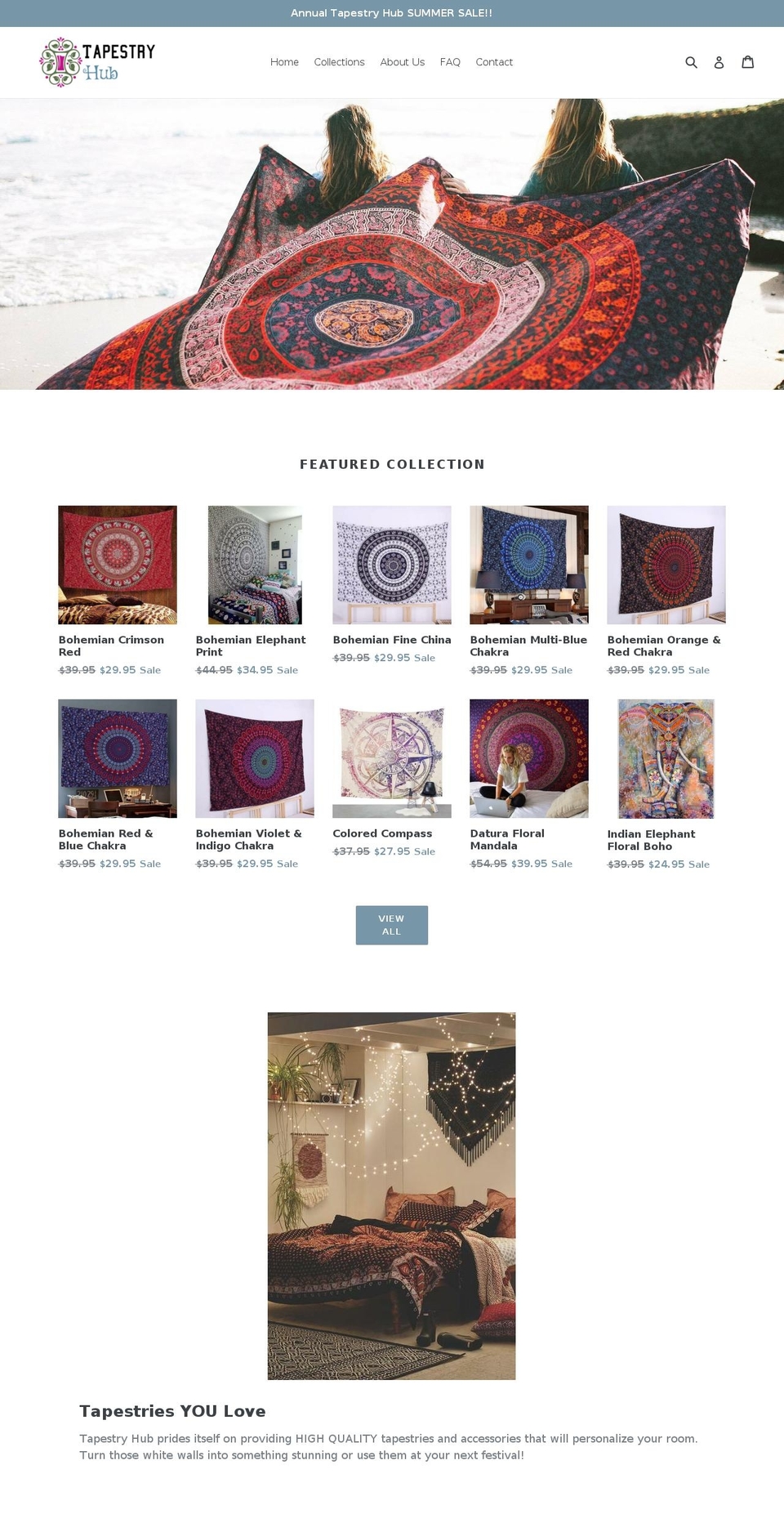 tapestryhub.com — Shopify storefront screenshot
