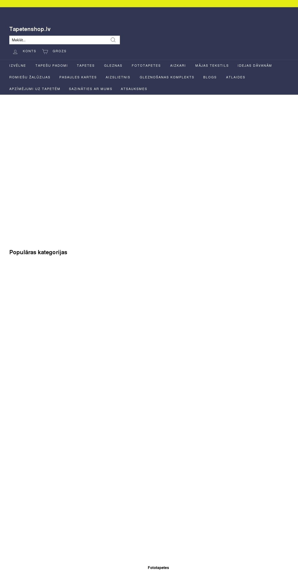 tapetenshop-lv.myshopify.com shopify website screenshot