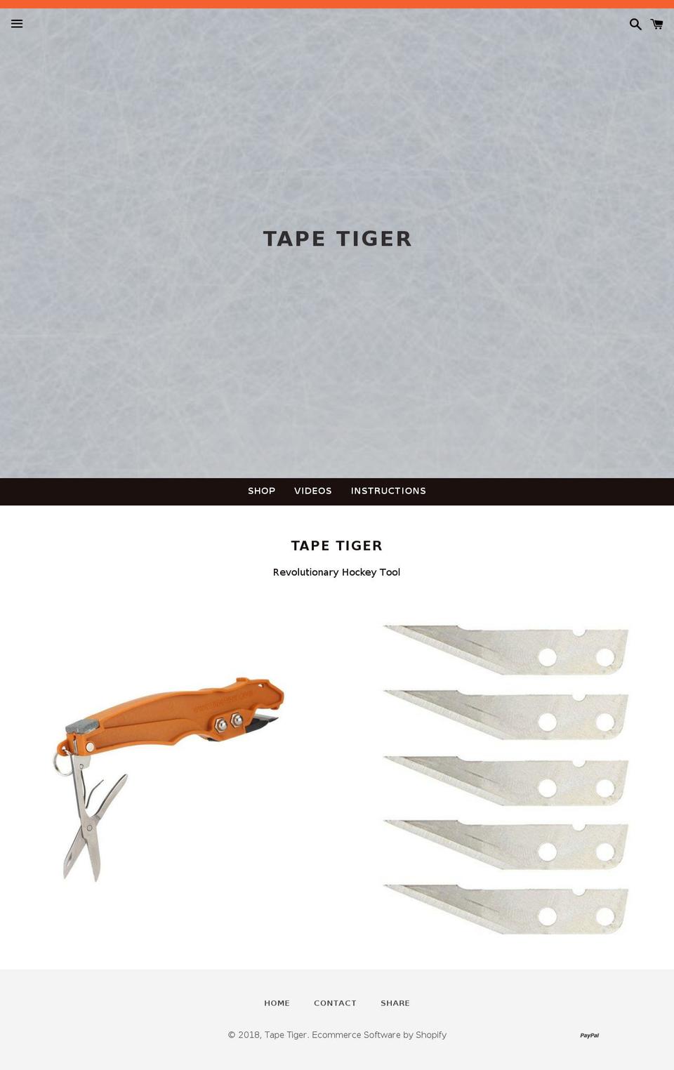 tapetiger.com shopify website screenshot