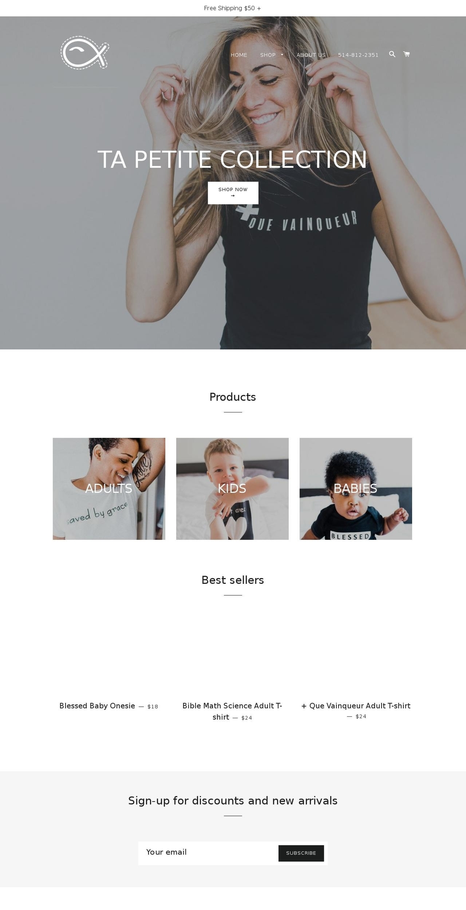 tapetitecollection.com — Shopify storefront screenshot