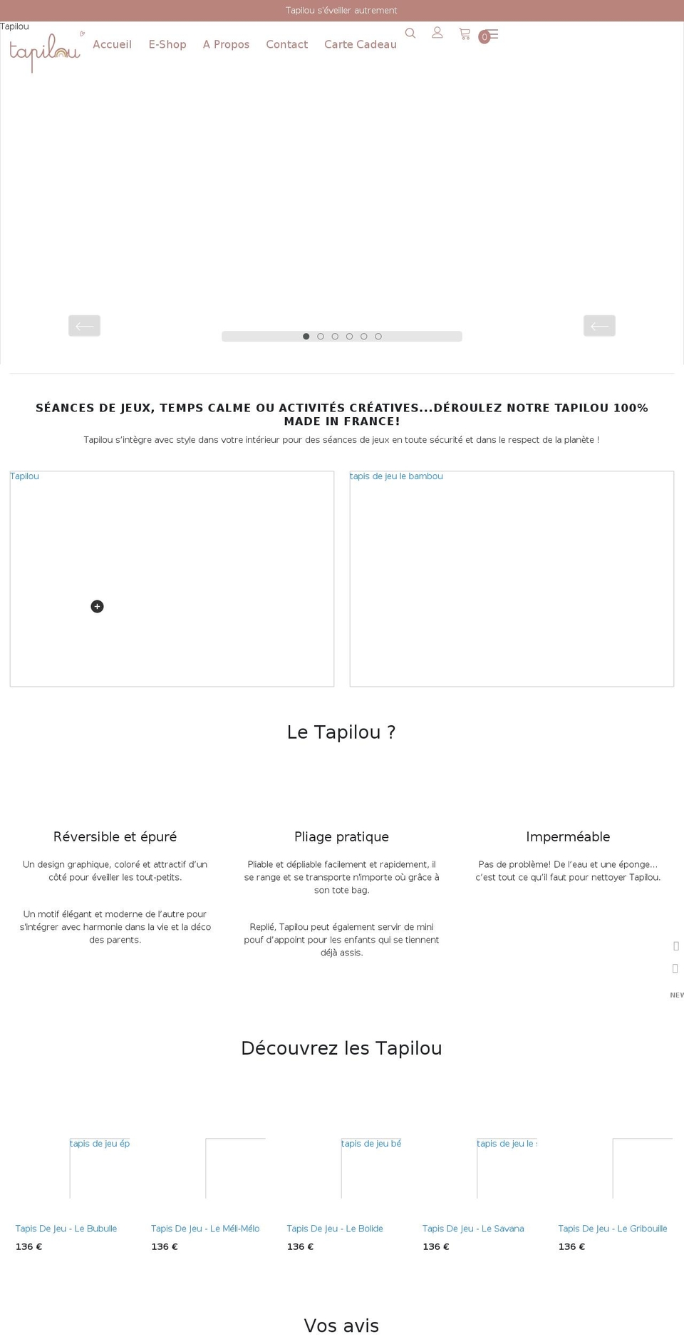 tapilou.com shopify website screenshot